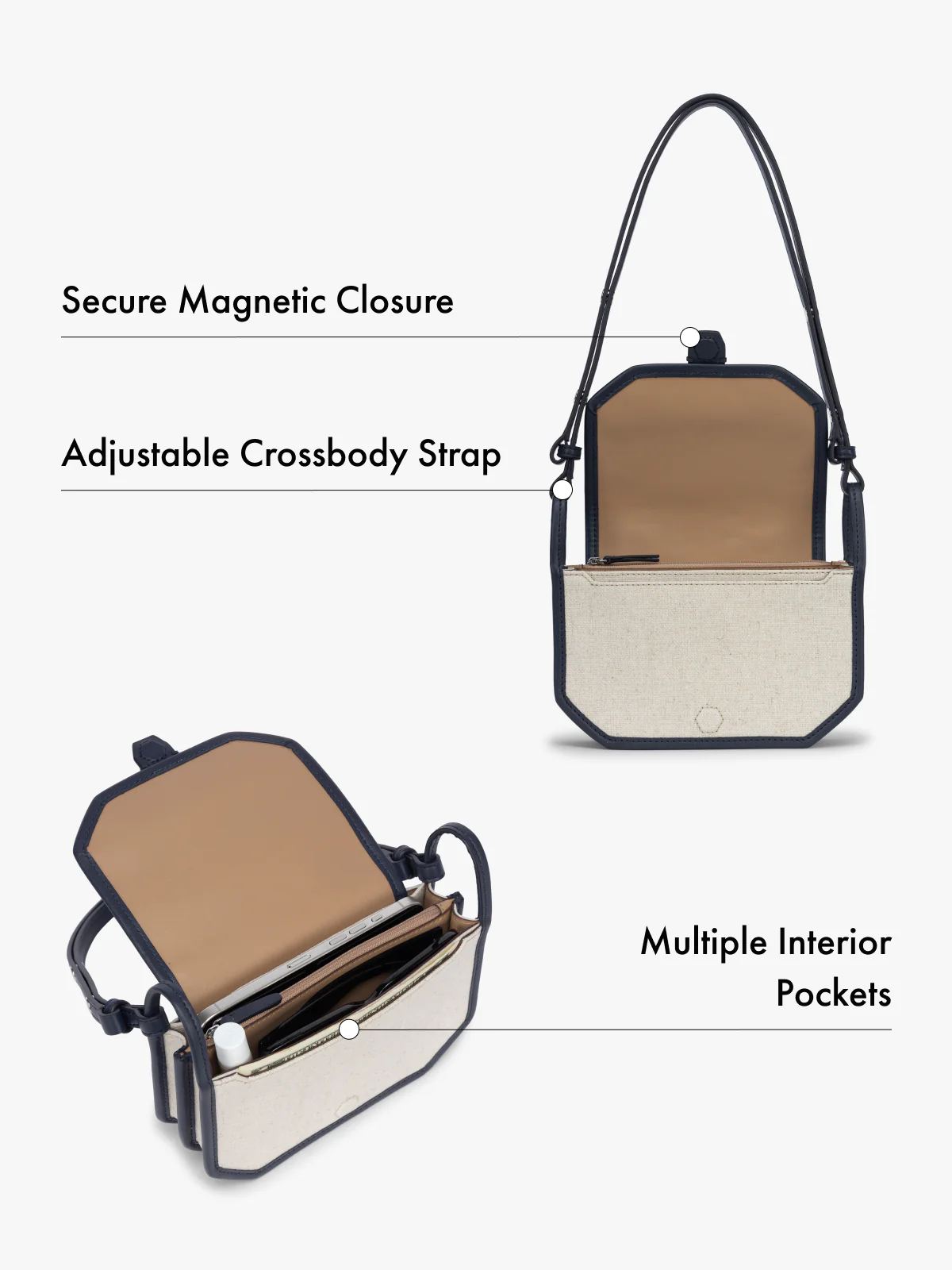 Colette Canvas Crossbody Wallet Bag - Image 18