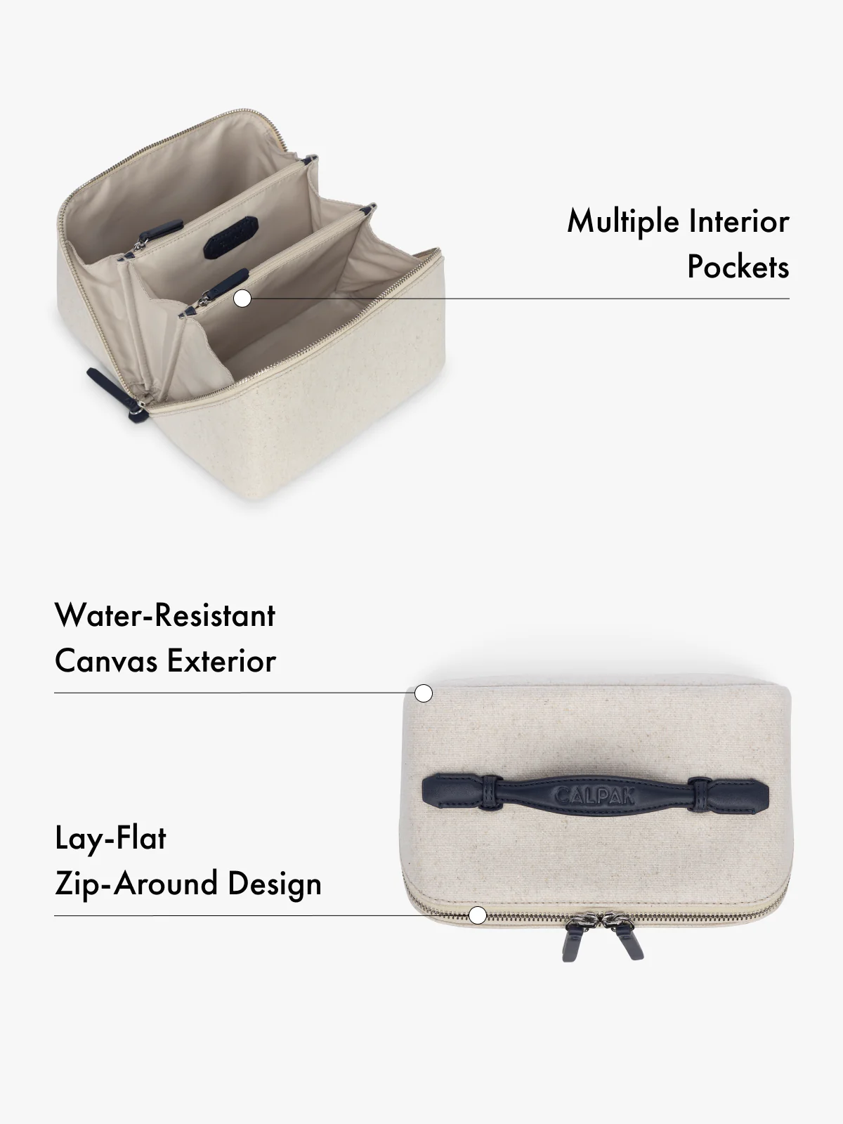 Colette Lay-Flat Canvas Toiletry Bag - Image 22